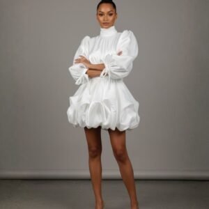 düşük omuzlu ve kristal İşlemeli su yeşili masalsı abiye